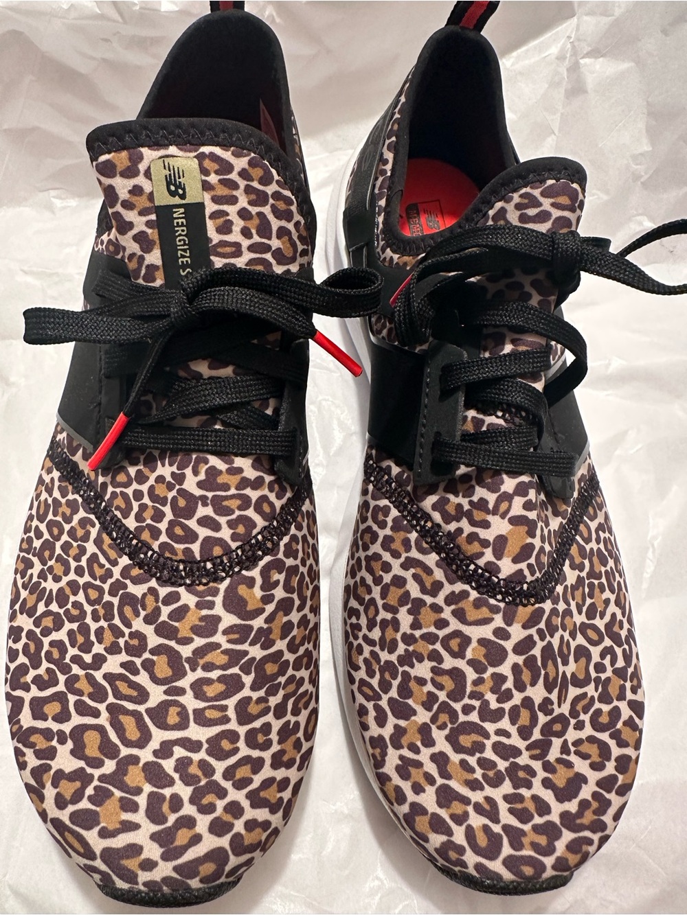 New Balance Nergize Sport Leopard Print Sneakers - Black/Brown Size 11D